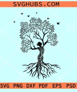 Woman tree of life SVG, Woman Tree SVG, Tree of life SVG, Yoga pose SVG