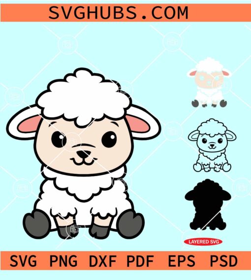 Cute Baby Sheep SVG