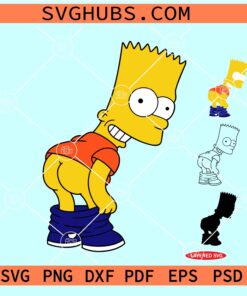 Bart Simpson pants down SVG, Bart Simpson SVG, Homer SVG