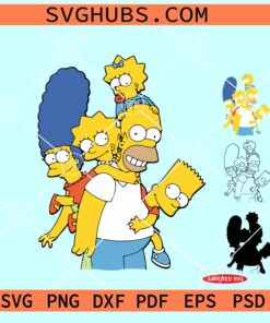 Bart Simpsons family SVG, The Simpsons Digital File, Bart simpsons svg