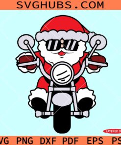 Biker Santa SVG