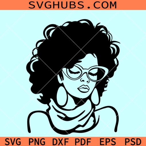 Black woman afro diva SVG
