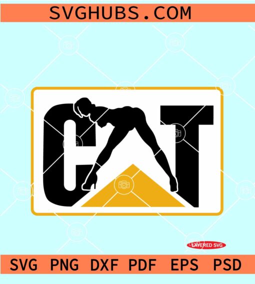 CAT caterpillar girl SVG, CAT logo woman svg, CAT woman SVG