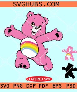 Cheer bear SVG, Cheer care bear SVG, Cheer bear balloon SVG