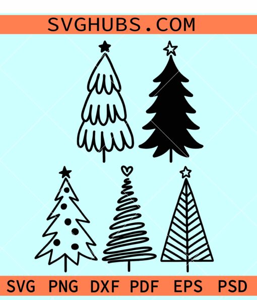 Christmas Tree Svg Bundle, Christmas tree Svg, Christmas Tree Svg, Christmas Clipart