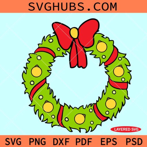 Christmas wreath svg