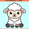 Cute Baby Sheep SVG, little lamp SVG, lamp clipart, farm animal svg