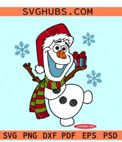 Cute Christmas Olaf SVG, Olaf Frozen Christmas Svg, Frozen Christmas Svg