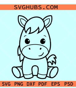 Cute pony svg, My little pony svg, cute baby horse svg, little horse svg
