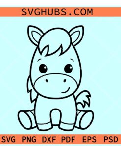 Cute pony svg, My little pony svg, cute baby horse svg, little horse svg