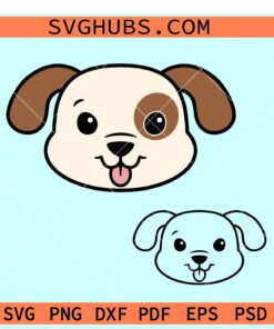 Cute Puppy Face Svg, kids shirt SVg, puppy face SVG, cute dog face SVG