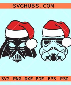 Darth Vader Christmas svg, Darth Vader with Santa hat SVG, merry sithmas SVG