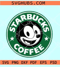 Felix the Cat Starbucks Coffee SVG, Felix the Cat SVG, Starbucks Coffee SVG