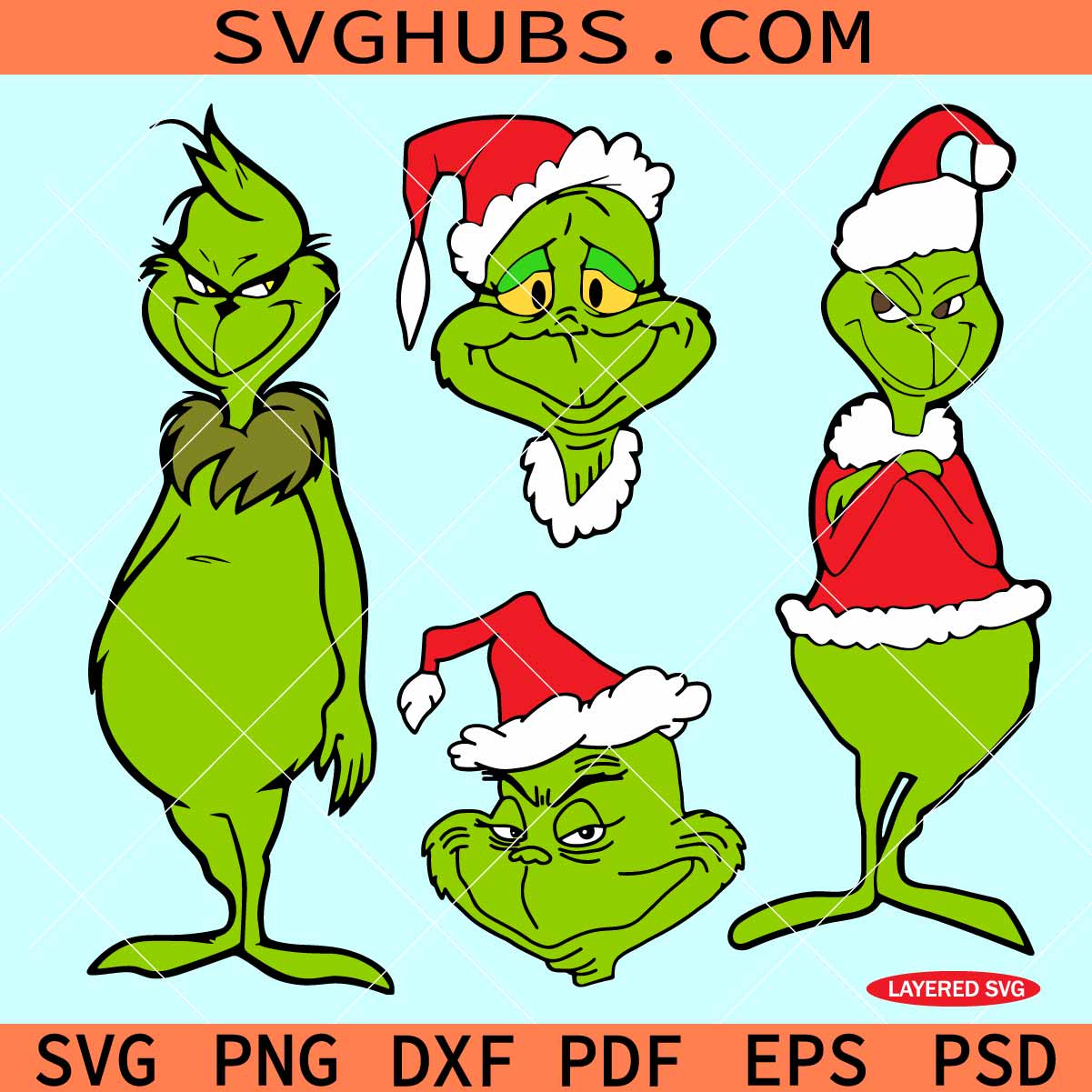 Grinch SVG bundle, Grinch Christmas svg, cricut Grinch svg, Grinch png