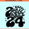 Happy New Year 2024 SVG, Happy 2024 SVG, Disco Ball New Year SVG