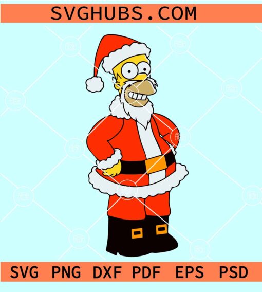 Homer Simpsons Christmas SVG