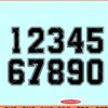 Jersey Numbers SVG