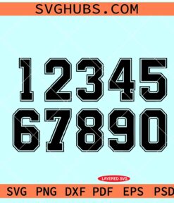 Jersey Numbers SVG