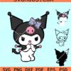 Kawaii kitty Kuromi svg, my Melody kuromi Sanrio SVG, Kuromi Hello Kitty SVG