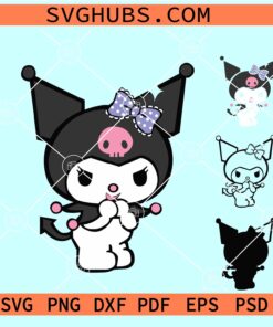 Kawaii kitty Kuromi svg, my Melody kuromi Sanrio SVG, Kuromi Hello Kitty SVG