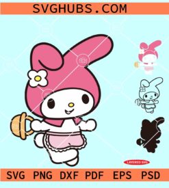 Melody Sanrio SVG, Hello Kitty SVG, My Melody SVG