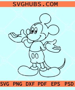 Mickey Mouse coloring SVG