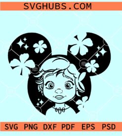 Moana Disneyland ears SVG, Disney Moana SVG, Princess Moana SVG