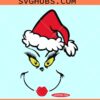 Mrs Grinch with Santa hat SVG