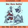 Out Here Ballin Santa Christmas SVG, Santa Claus Basketball SVG, Cottagecore Santa Svg