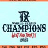 Rangers world series champions SVG