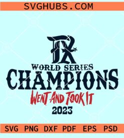 Rangers world series champions SVG