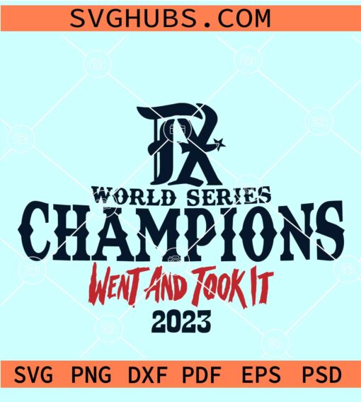 Rangers world series champions SVG