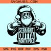 Rap Santa Straight outta North Pole SVG, Rap Santa SVG, Rap music Christmas SVG