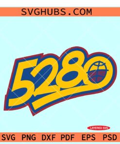 Retro 5280 Denver Nuggets SVG, Nuggets basketball SVG