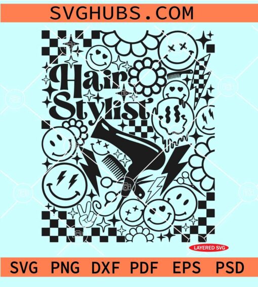 Retro Hairstylist SVG, Somebody's Bomb Ass Hair Stylist Svg