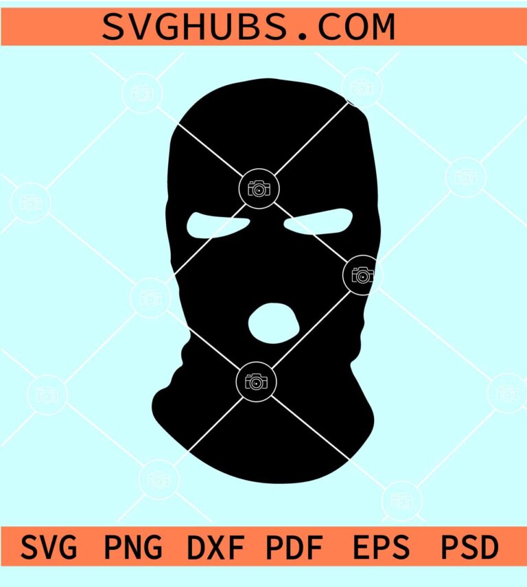 SKI mask svg, gangsta Ski mask SVG, Balaclava svg, Ski mask Vector