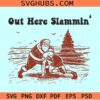 Santa Claus Wrestling SVG, out here slammin svg, wrestling Christmas svg