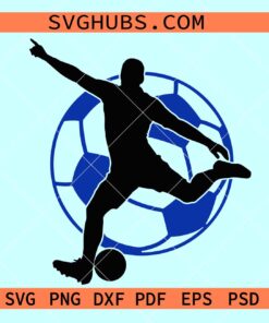 Soccer Player Against Ball Svg, soccer logo svg, soccer player kicking ball svg