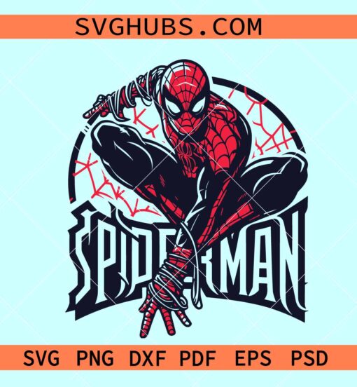 Spiderman shirt design SVG, spiderman birthday SVG, Spiderman logo svg, Spiderman SVG PNG EPS