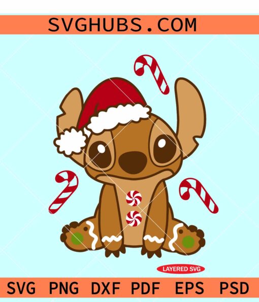 Cute Gingerbread Man Svg, Stitch Gingerbread man SVG, Cute Gingerbread Man svg