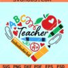 Teacher Heart SVG files, Teacher supplies SVG, Teacher appreciation SVG