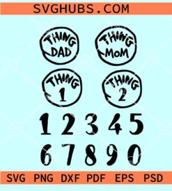 Thing 1 Thing 2 SVG bundle