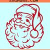 Vintage Santa svg files, old school father Christmas SVG, vintage Santa Face svg
