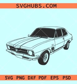 Aussie vintage car SVG, 1969 Aussie car svg, Torana GTR svg