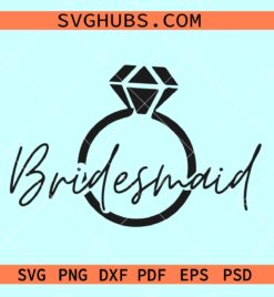 Bridesmaid SVG, bridal party svg, wedding svg