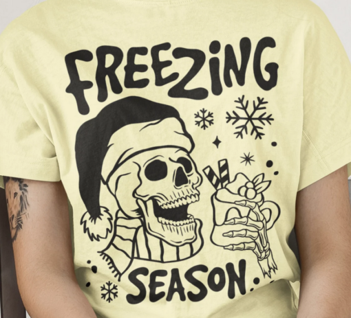 Freezing season skeleton svg,