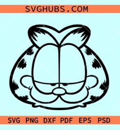Garfield face SVG, Garfield cartoon SVG, Garfield png