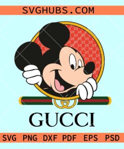 Gucci Mickey Mouse SVG, Gucci Disney SVG, Mickey Gucci logo svg