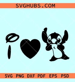I love stitch SVG, heart stich svg, stitch svg files