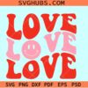 Love retro wavy SVG